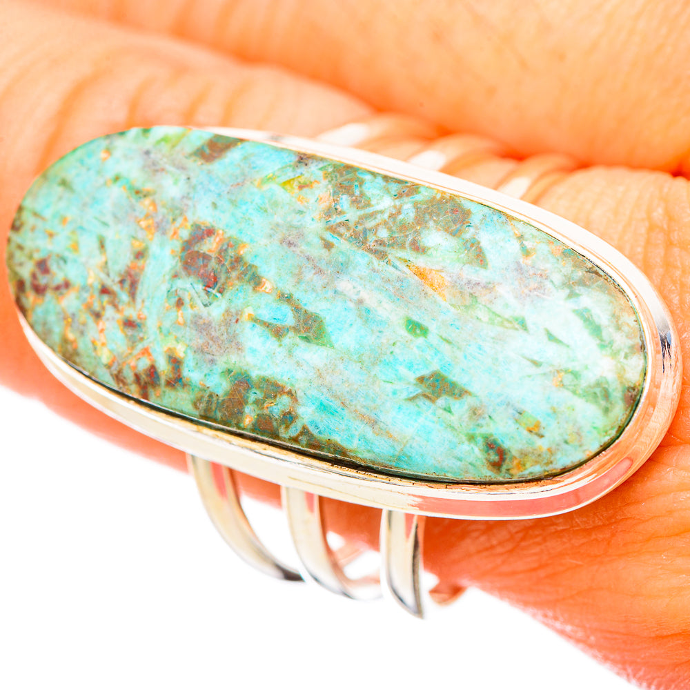 Peruvian Chrysocolla Rings handcrafted by Ana Silver Co - RING115776