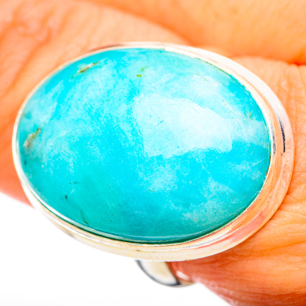 Peruvian Chrysocolla Rings handcrafted by Ana Silver Co - RING115777