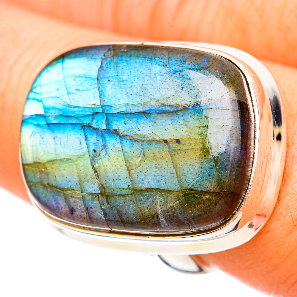 Labradorite Rings handcrafted by Ana Silver Co - RING115779