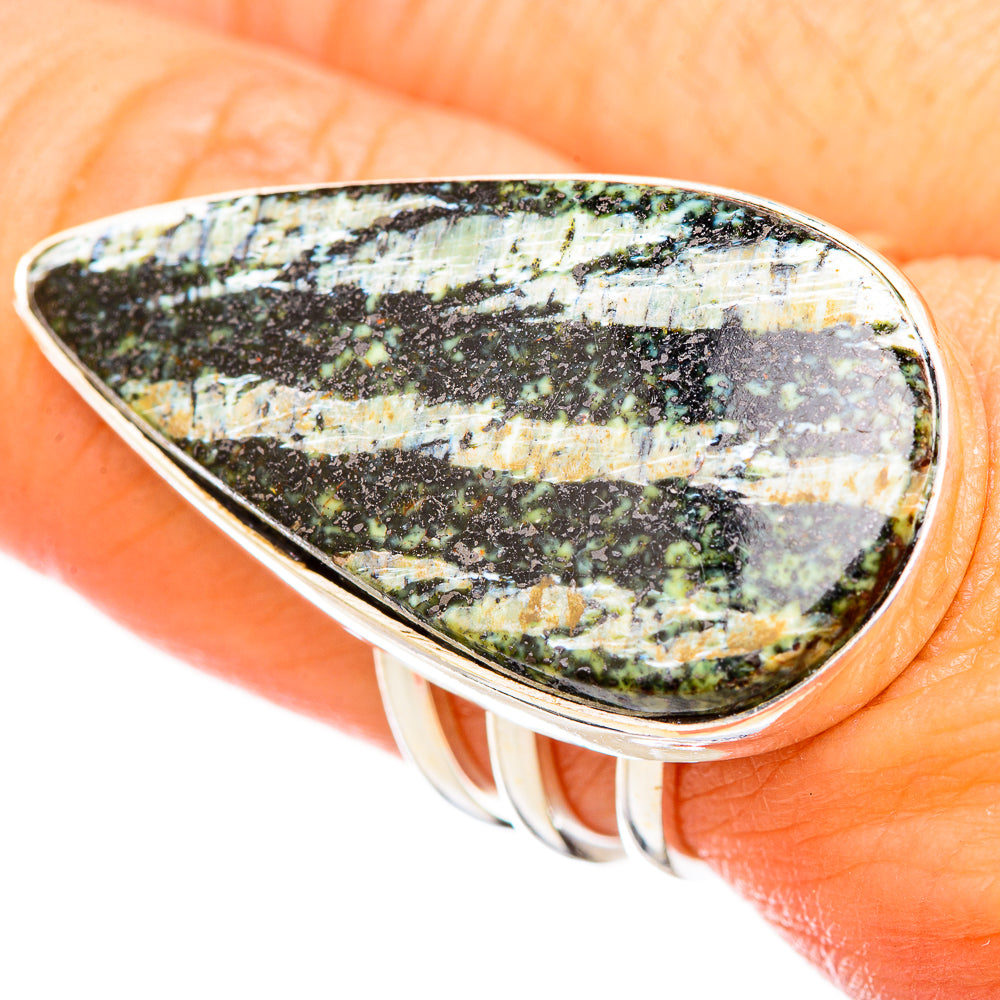 Green Swiss Opal Rings handcrafted by Ana Silver Co - RING115790