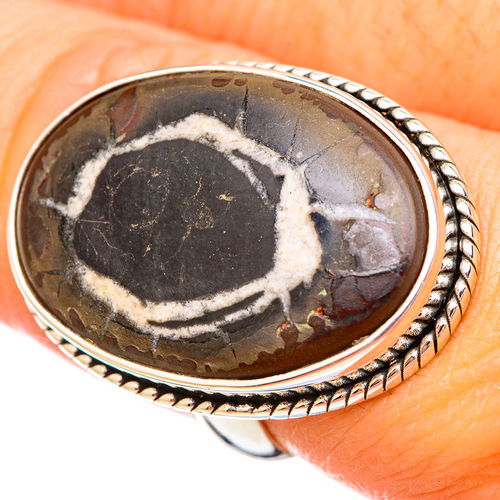 Septarian Geode Rings handcrafted by Ana Silver Co - RING115793
