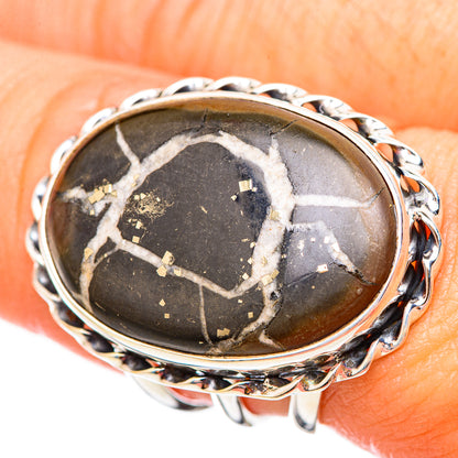 Septarian Geode Rings handcrafted by Ana Silver Co - RING115795