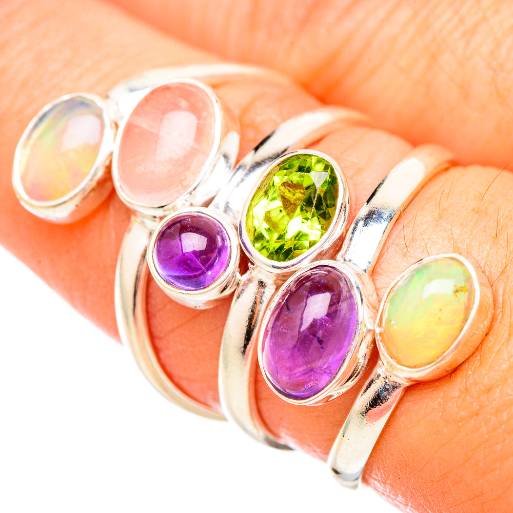 Rose Quartz Rings handcrafted by Ana Silver Co - RING115804