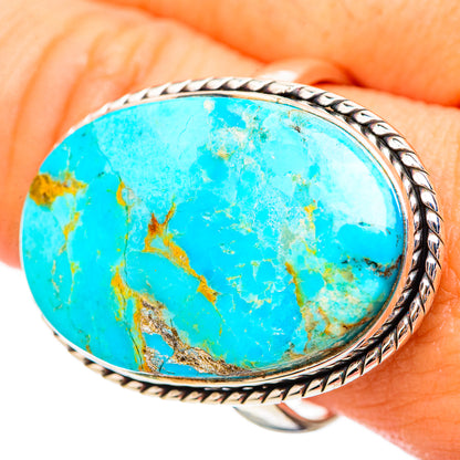 Peruvian Chrysocolla Rings handcrafted by Ana Silver Co - RING115805