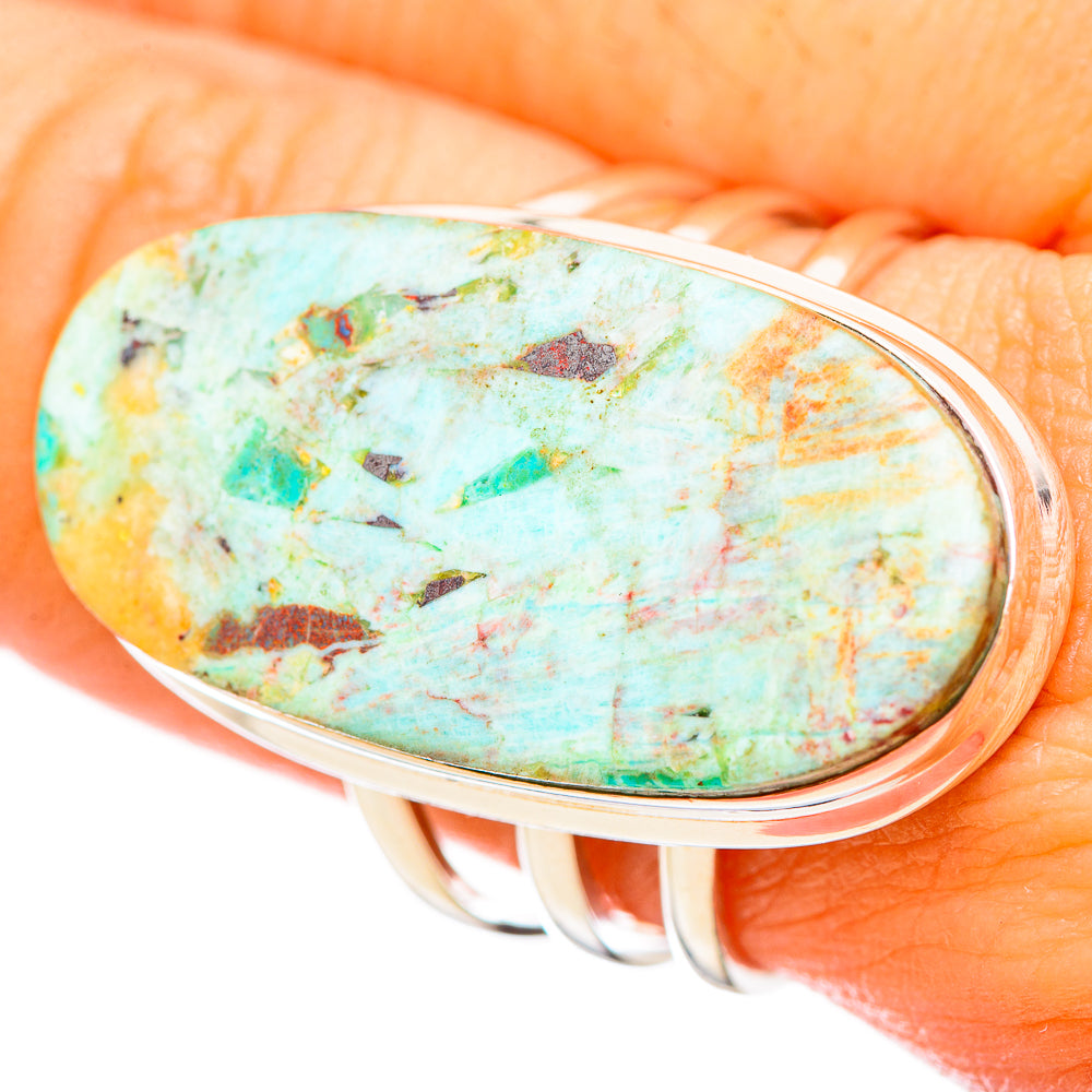 Peruvian Chrysocolla Rings handcrafted by Ana Silver Co - RING115806