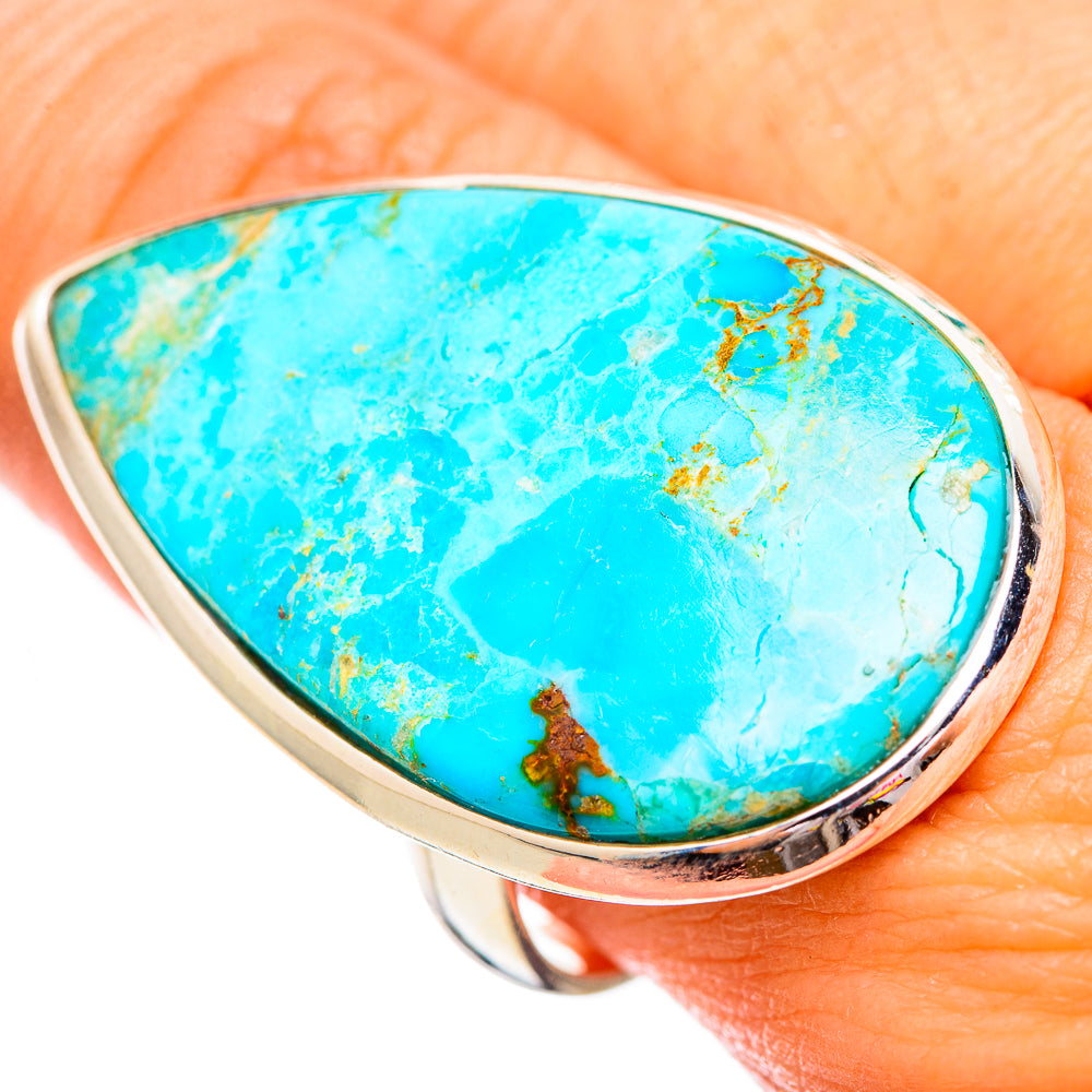 Peruvian Chrysocolla Rings handcrafted by Ana Silver Co - RING115818