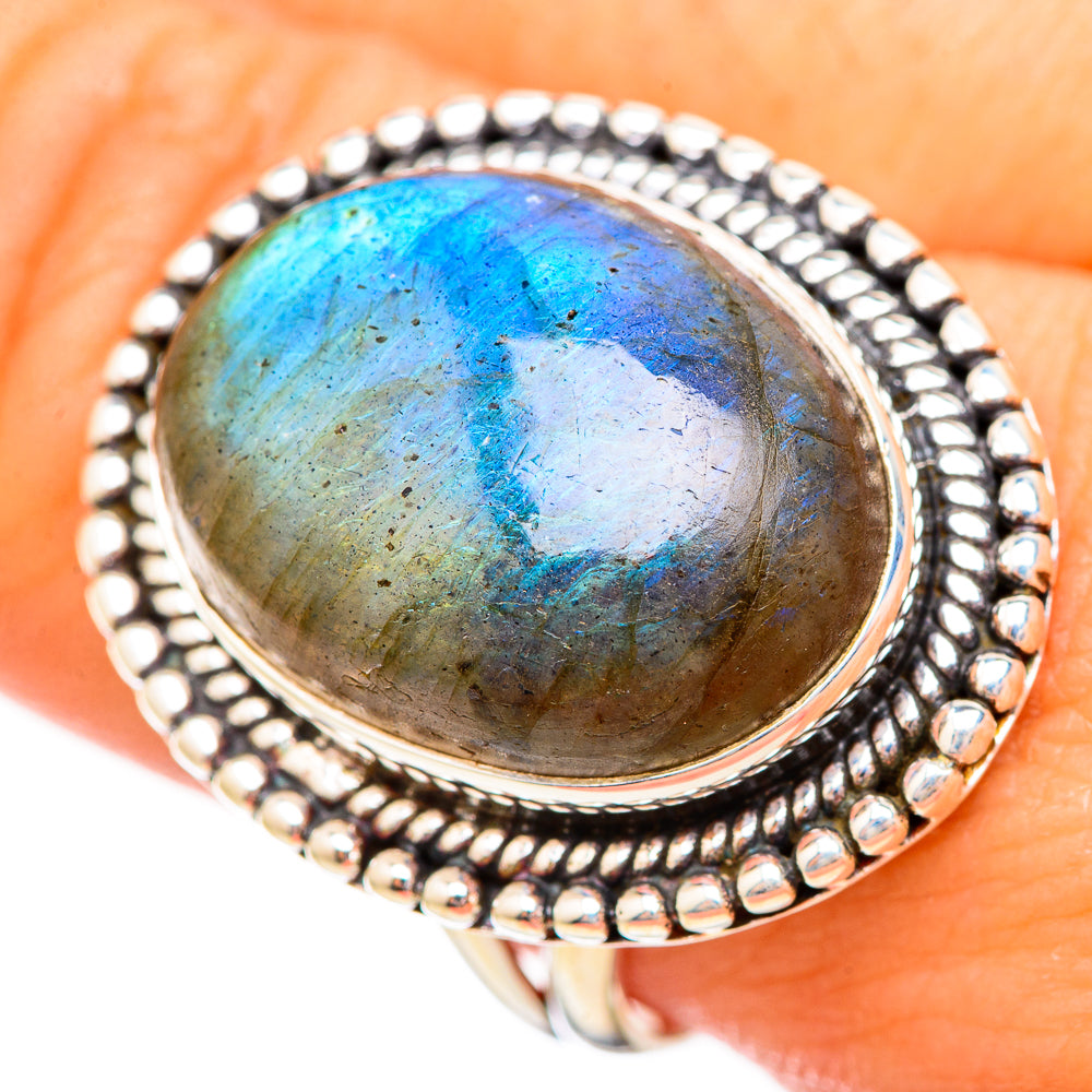 Labradorite Rings handcrafted by Ana Silver Co - RING115821