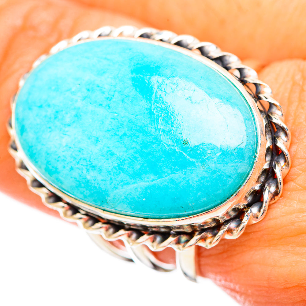 Peruvian Amazonite Rings handcrafted by Ana Silver Co - RING115824