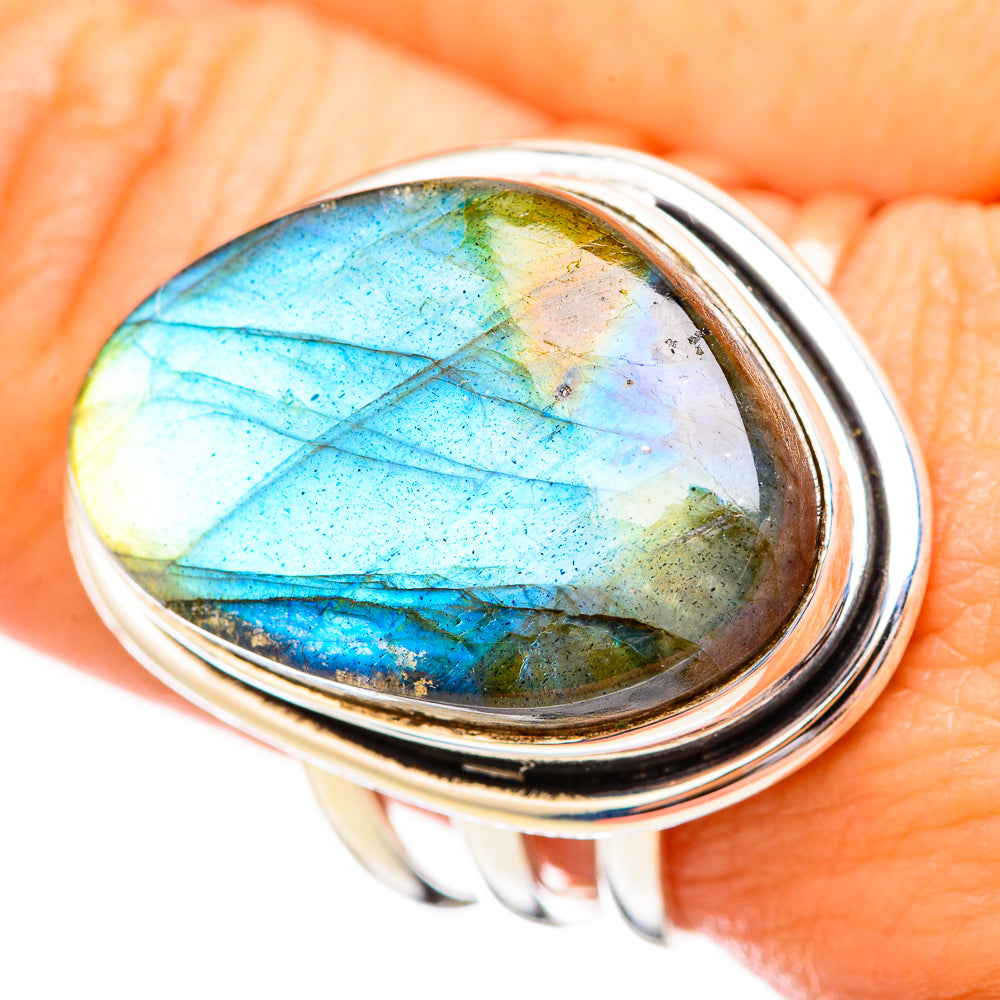 Labradorite Rings handcrafted by Ana Silver Co - RING115827