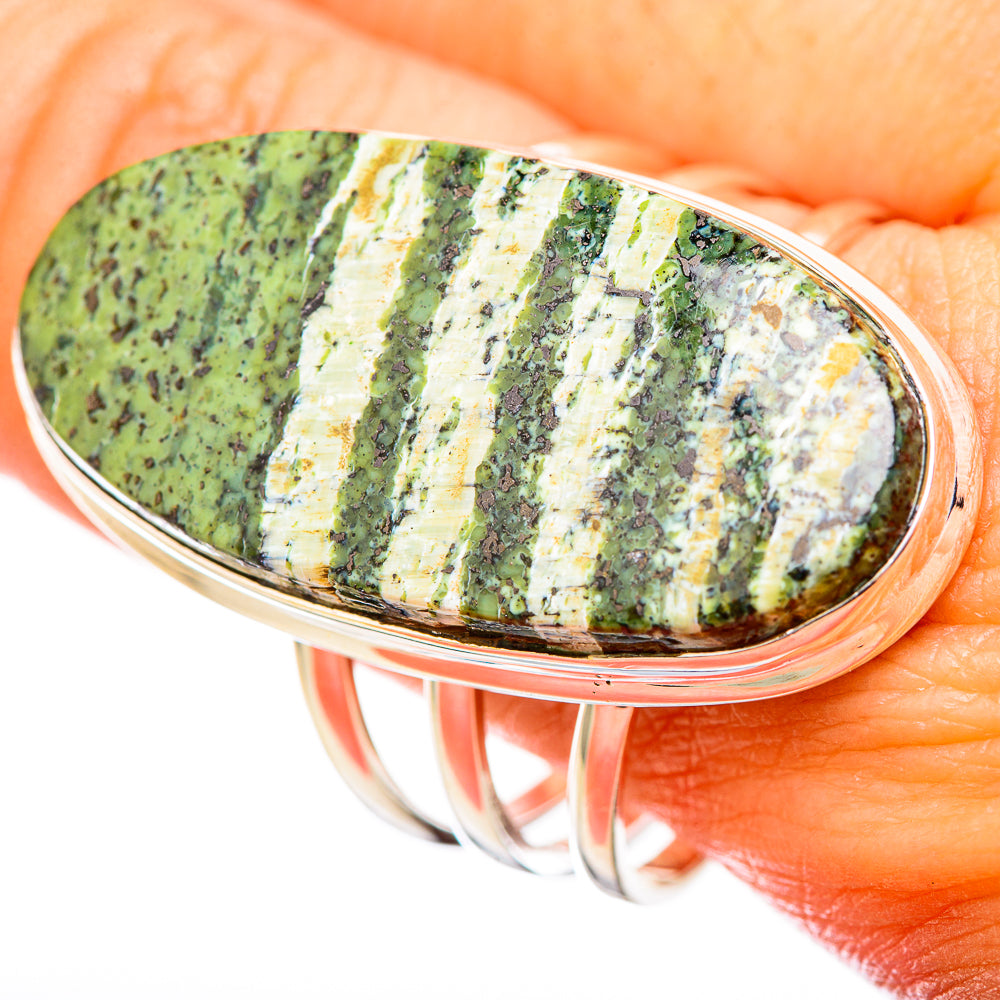 Green Swiss Opal Rings handcrafted by Ana Silver Co - RING115829