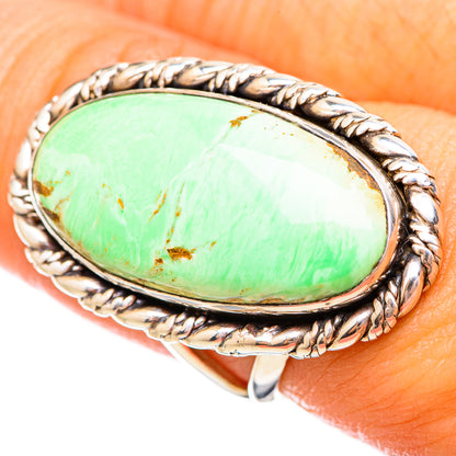 Lemon Chrysoprase Rings handcrafted by Ana Silver Co - RING115834