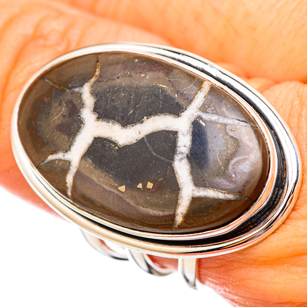 Septarian Geode Rings handcrafted by Ana Silver Co - RING115838