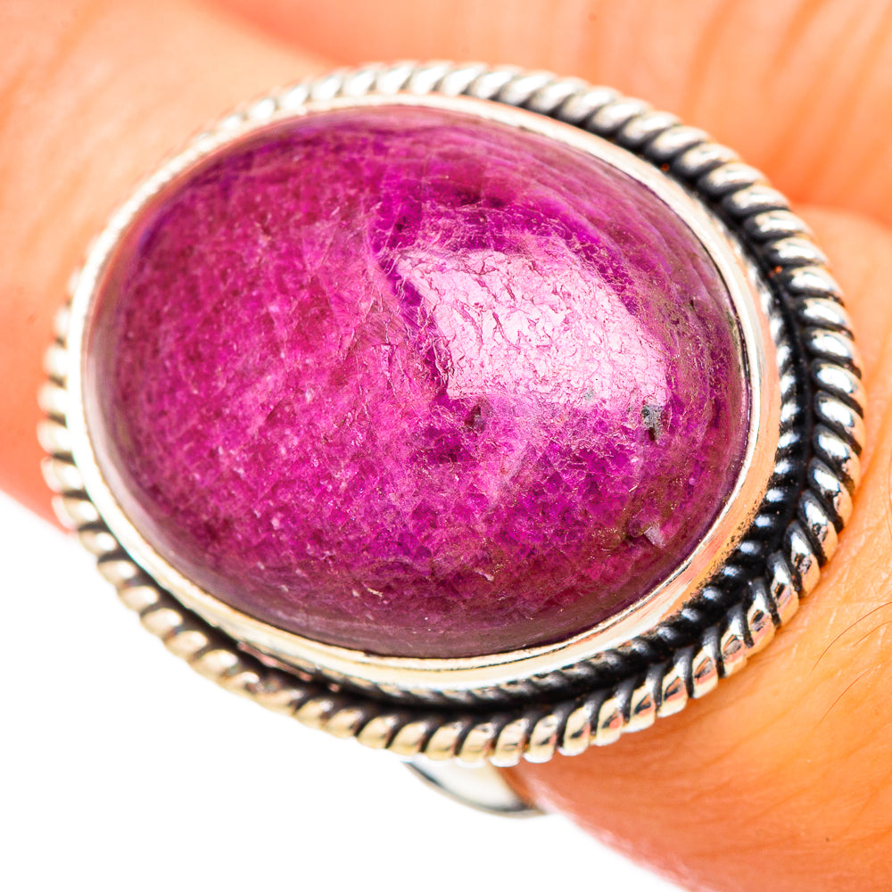 Ruby Fuchsite Rings handcrafted by Ana Silver Co - RING115846