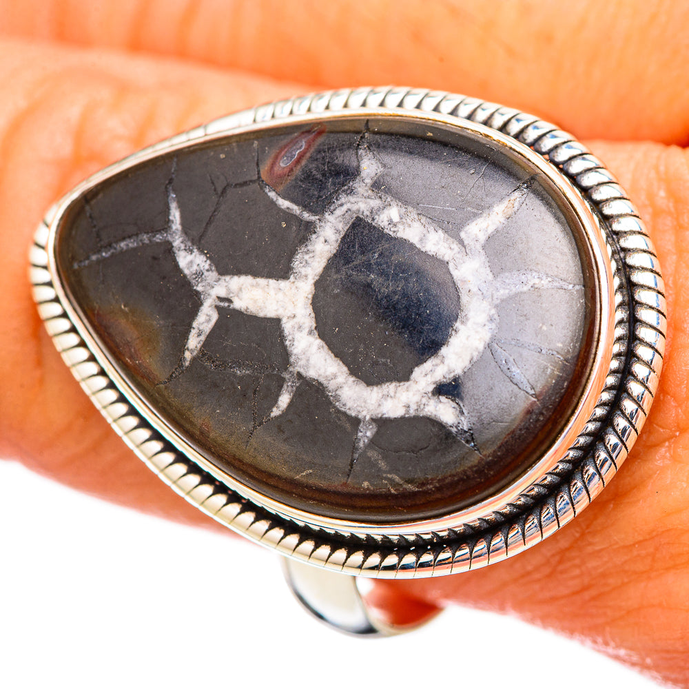 Septarian Geode Rings handcrafted by Ana Silver Co - RING115847