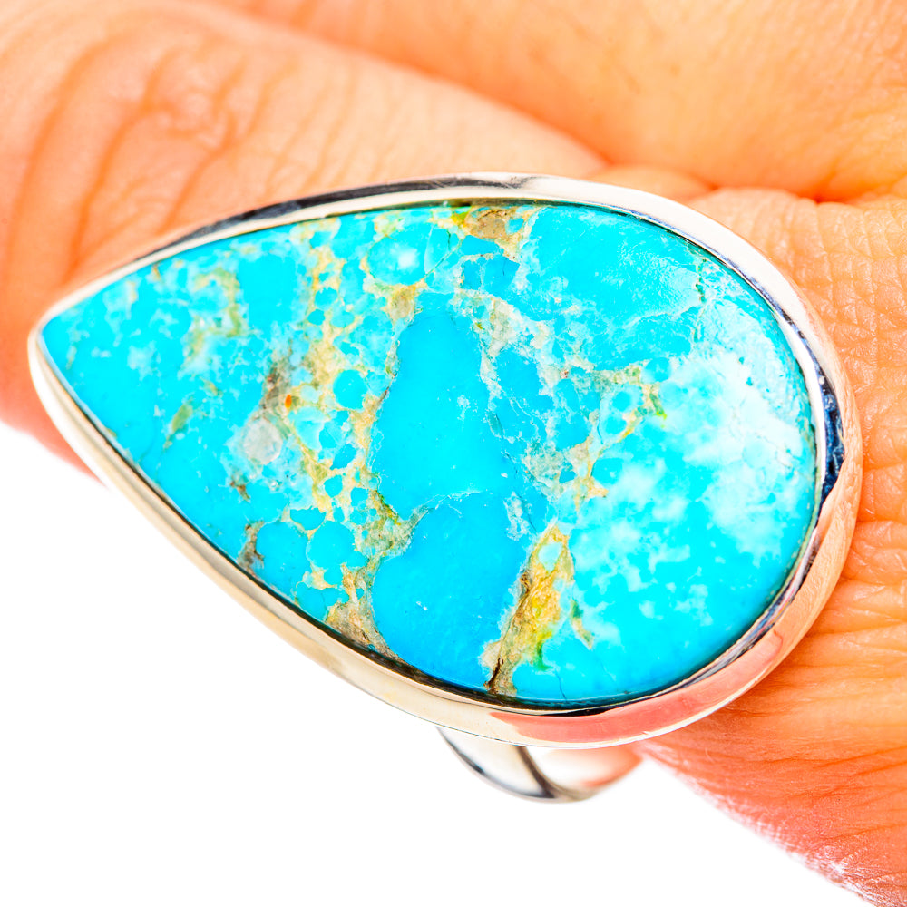 Peruvian Chrysocolla Rings handcrafted by Ana Silver Co - RING115861