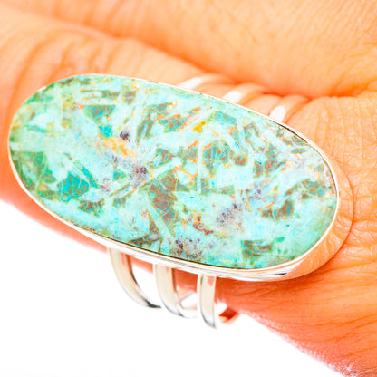 Peruvian Chrysocolla Rings handcrafted by Ana Silver Co - RING115864
