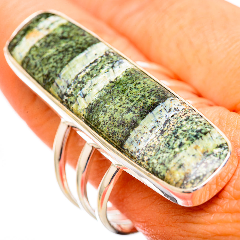 Green Swiss Opal Rings handcrafted by Ana Silver Co - RING115875
