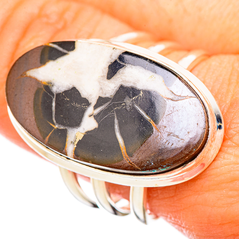 Septarian Geode Rings handcrafted by Ana Silver Co - RING115883