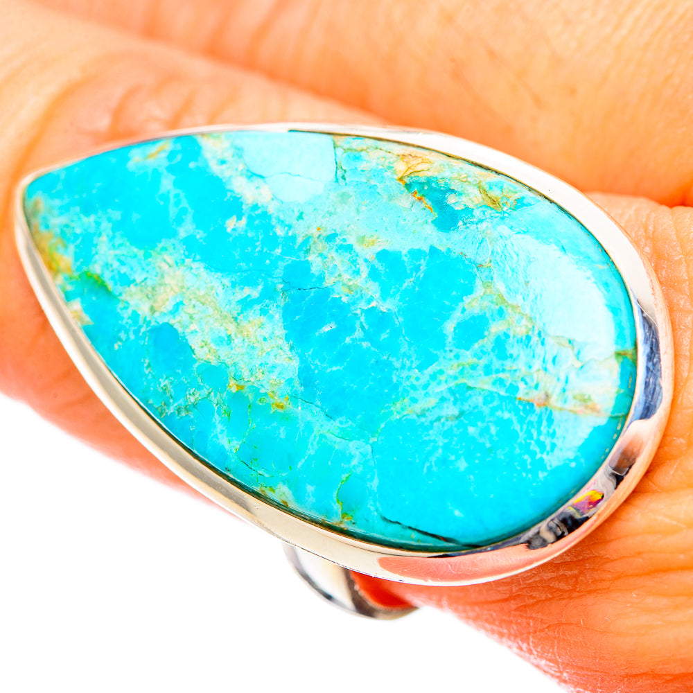 Peruvian Chrysocolla Rings handcrafted by Ana Silver Co - RING115888