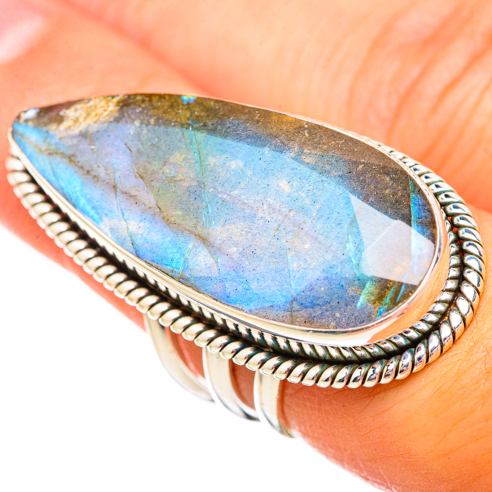 Labradorite Rings handcrafted by Ana Silver Co - RING115892