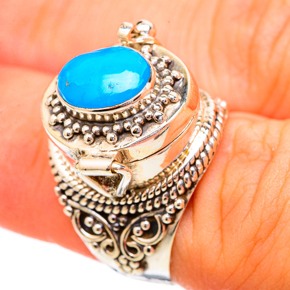 Peruvian Chrysocolla Rings handcrafted by Ana Silver Co - RING115898