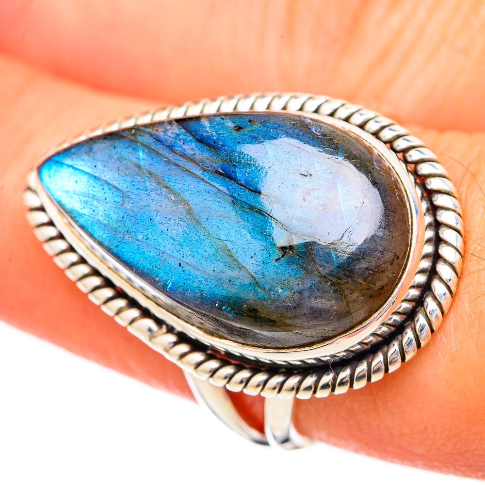 Labradorite Rings handcrafted by Ana Silver Co - RING115899