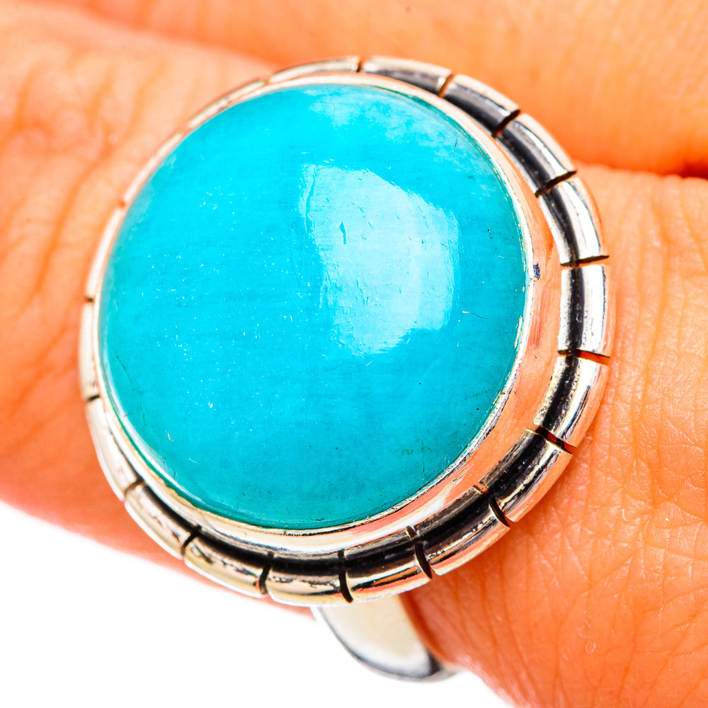 Peruvian Amazonite Rings handcrafted by Ana Silver Co - RING115900