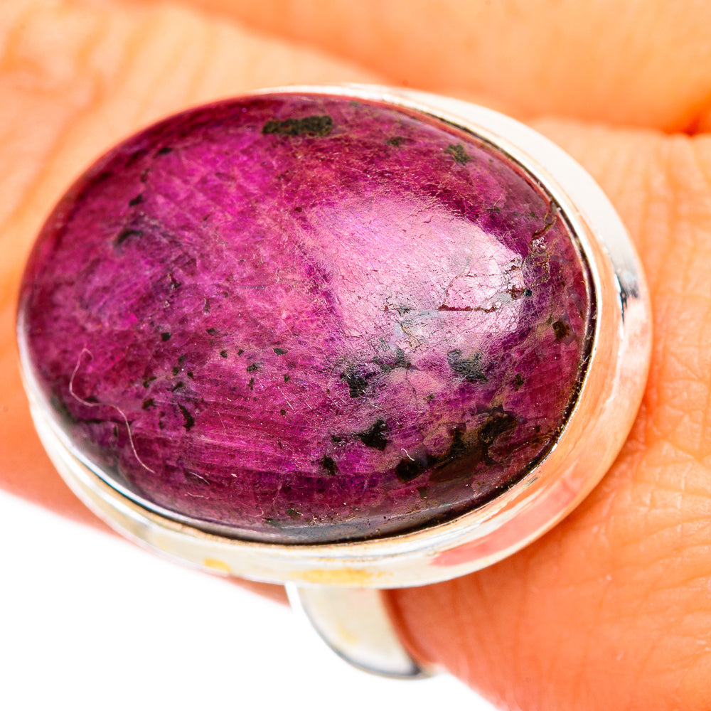 Russian Eudialyte Rings handcrafted by Ana Silver Co - RING115933