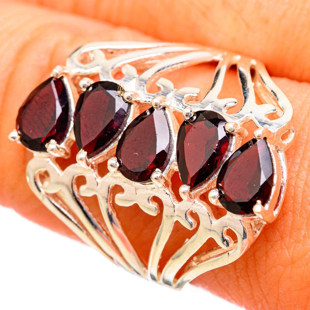 Garnet Rings handcrafted by Ana Silver Co - RING115934