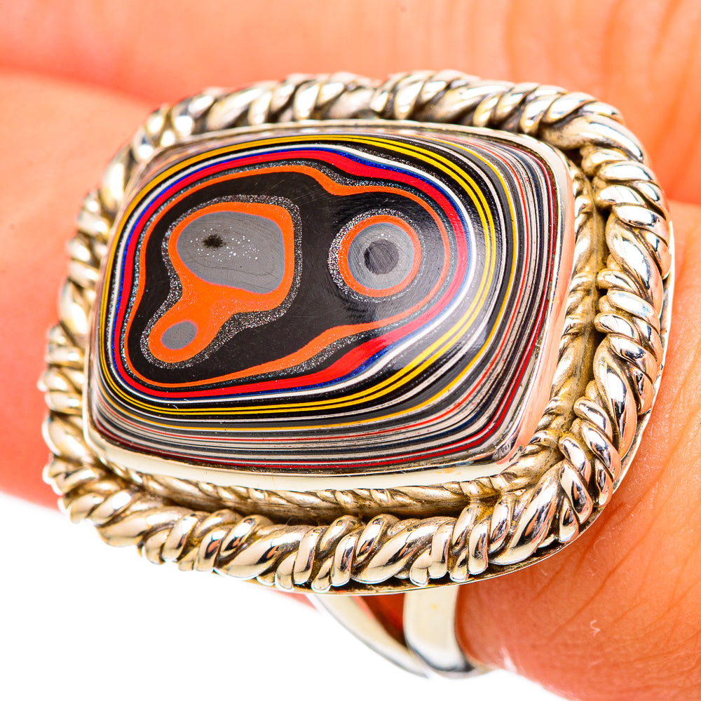 Fordite Rings handcrafted by Ana Silver Co - RING115945