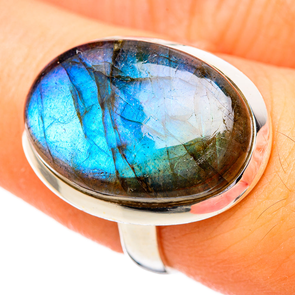 Labradorite Rings handcrafted by Ana Silver Co - RING115952