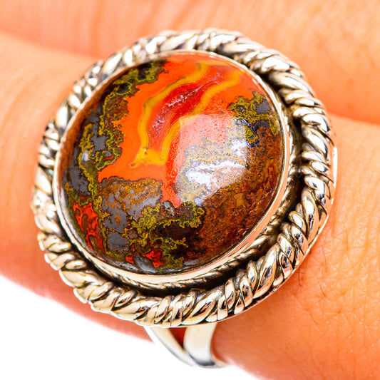 Crazy Lace Agate Rings handcrafted by Ana Silver Co - RING115953