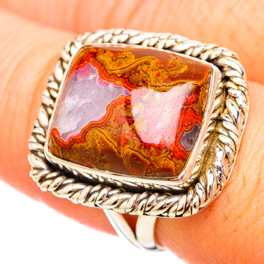 Crazy Lace Agate Rings handcrafted by Ana Silver Co - RING115954