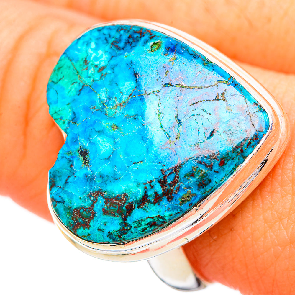 Peruvian Chrysocolla Rings handcrafted by Ana Silver Co - RING115975
