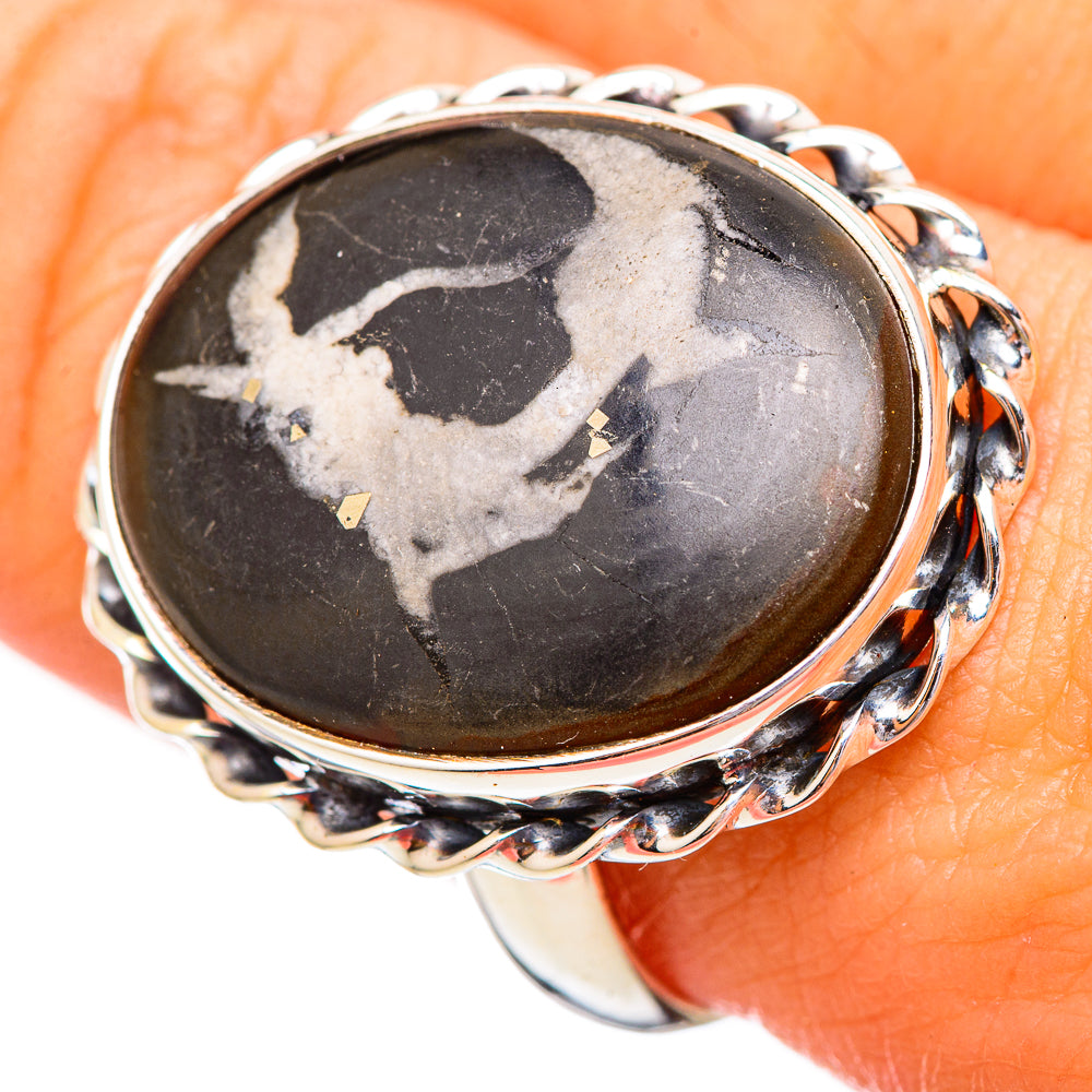 Septarian Geode Rings handcrafted by Ana Silver Co - RING115984