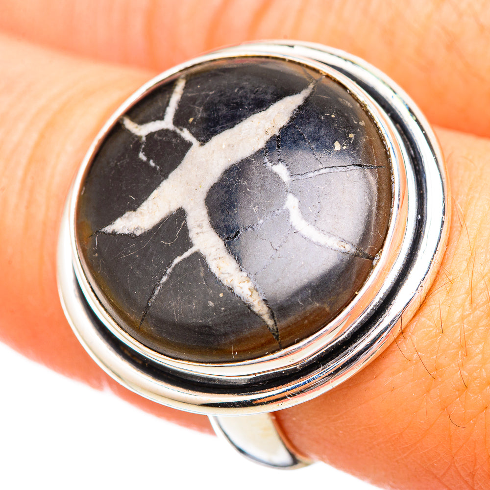 Septarian Geode Rings handcrafted by Ana Silver Co - RING115985