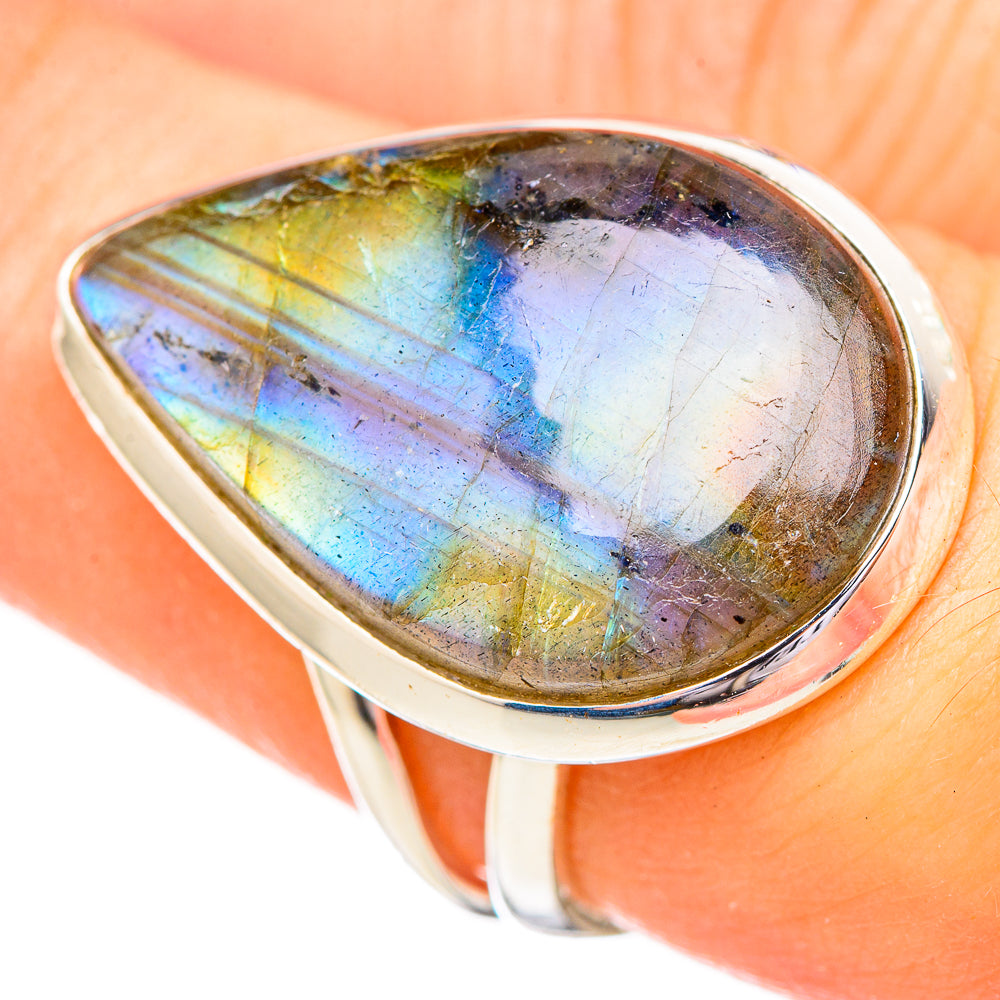 Labradorite Rings handcrafted by Ana Silver Co - RING115989