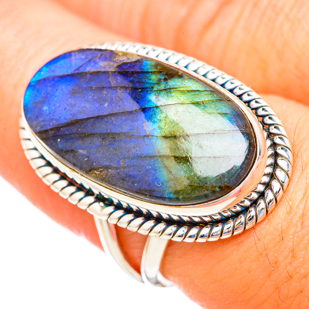 Labradorite Rings handcrafted by Ana Silver Co - RING115990