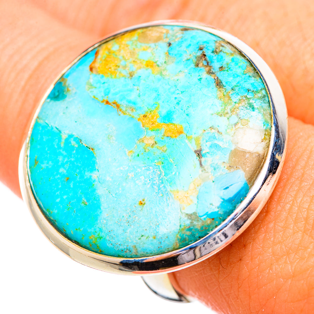 Peruvian Chrysocolla Rings handcrafted by Ana Silver Co - RING115995
