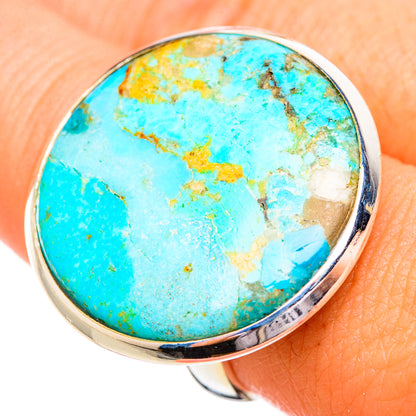 Peruvian Chrysocolla Rings handcrafted by Ana Silver Co - RING115995
