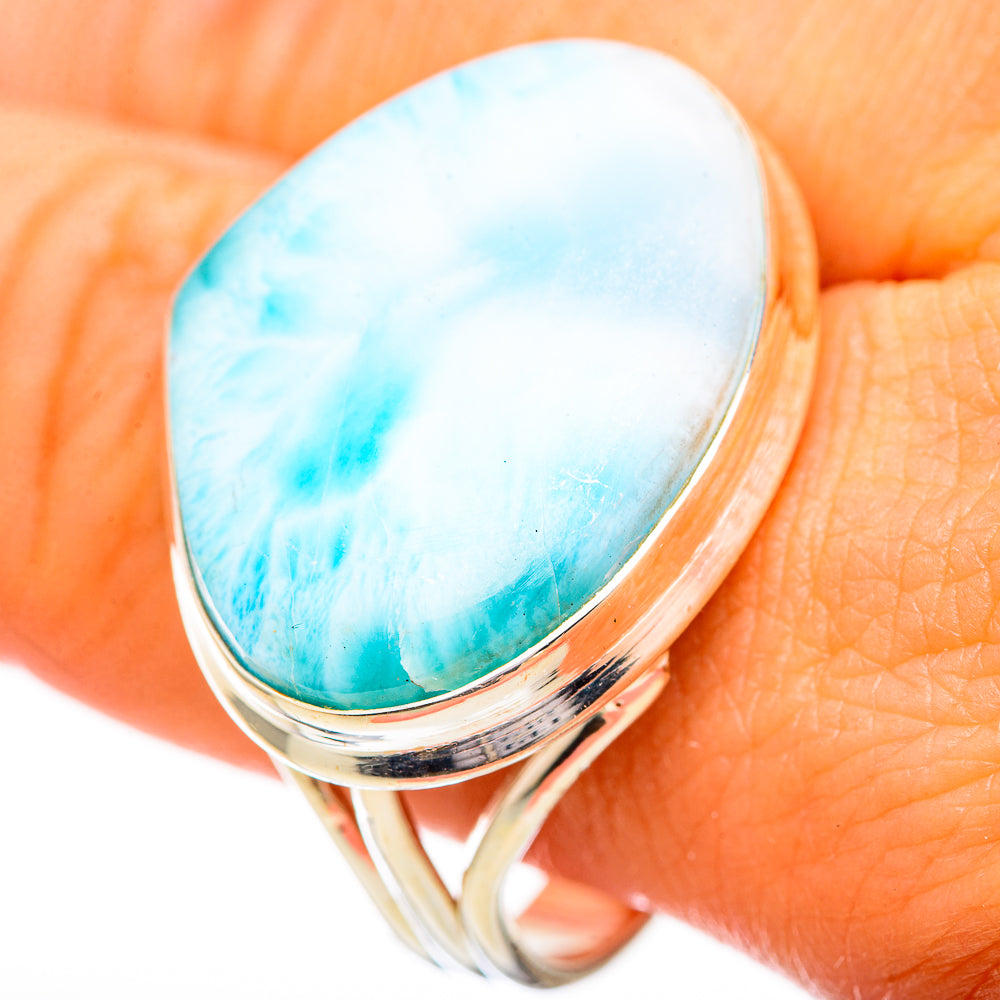 Larimar Rings handcrafted by Ana Silver Co - RING115996