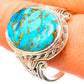 Blue Copper Composite Turquoise Rings handcrafted by Ana Silver Co - RING115999