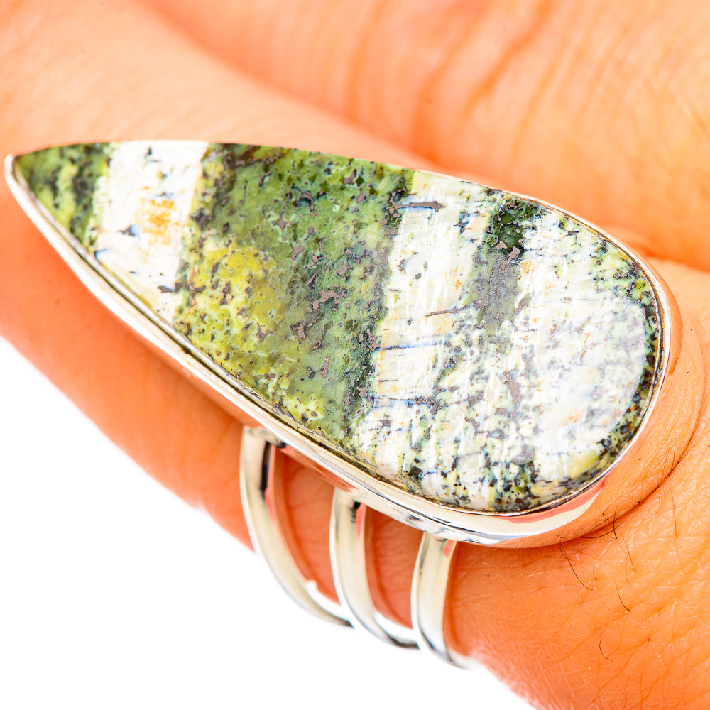 Green Swiss Opal Rings handcrafted by Ana Silver Co - RING116007