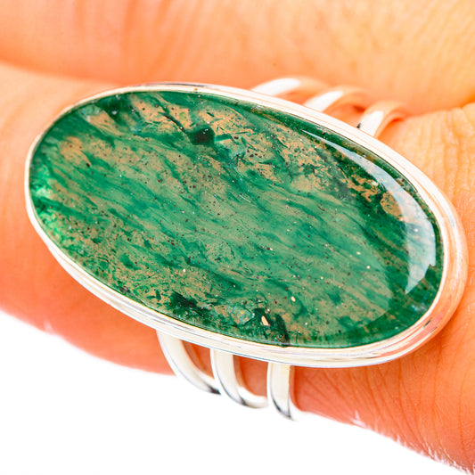 Green Aventurine Rings handcrafted by Ana Silver Co - RING116008