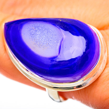 Purple Botswana Agate Rings handcrafted by Ana Silver Co - RING116020