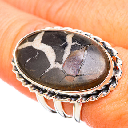 Septarian Geode Rings handcrafted by Ana Silver Co - RING116023
