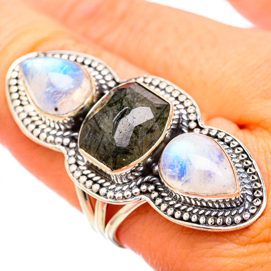 Tourmalinated Quartz Rings handcrafted by Ana Silver Co - RING116025