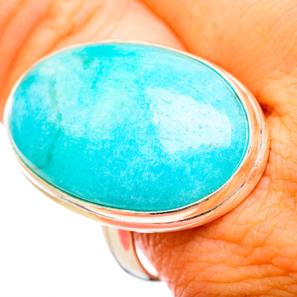 Peruvian Amazonite Rings handcrafted by Ana Silver Co - RING116031