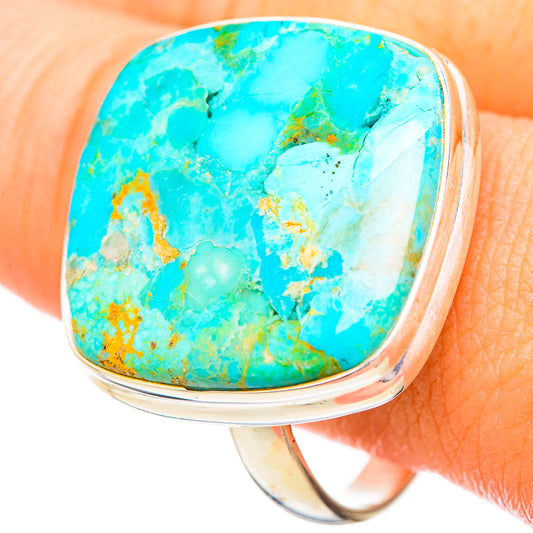 Peruvian Chrysocolla Rings handcrafted by Ana Silver Co - RING116032