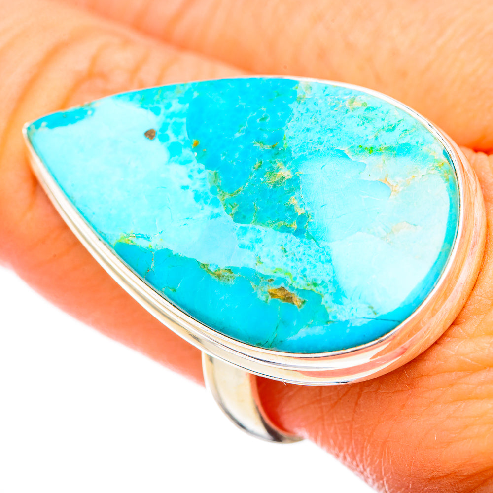 Peruvian Chrysocolla Rings handcrafted by Ana Silver Co - RING116035